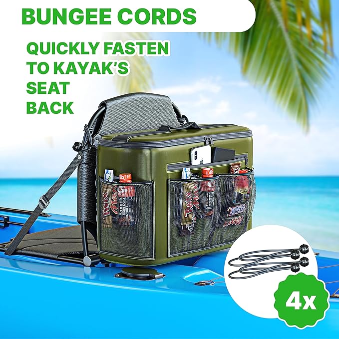 Skywin Kayak Cooler Behind Seat, Waterproof Cooler for Kayaking, Compatible with Lawn Chair Style Seats, Stores Drinks and Keeps Them Cool All Day
