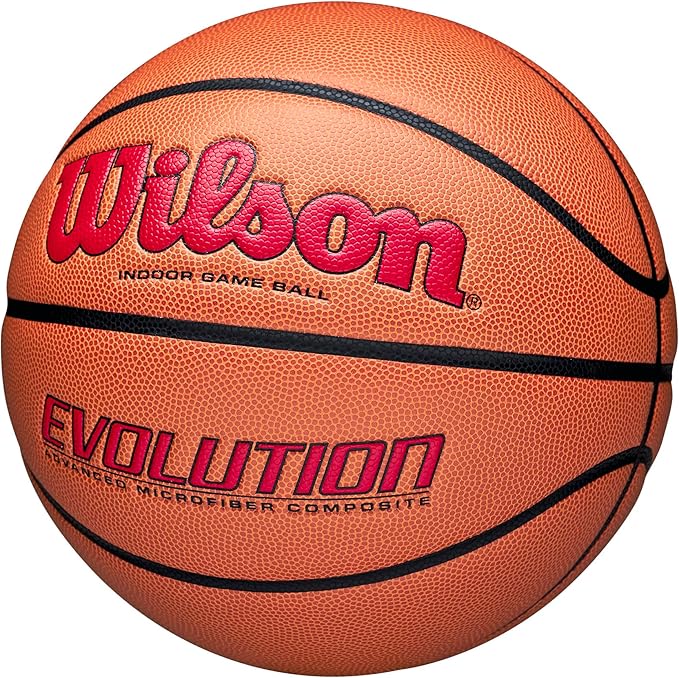 WILSON Evolution Indoor Game Basketballs - Size 5, Size 6 and Size 7