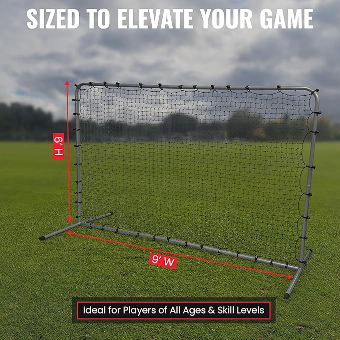 Trigon Sports Soccer Rebounder Net, 6’ x 9’ Bounce Back Net Soccer Goals for Backyard, Easy Setup, Kick Back Trainer for Passing, Ball Control & Volley Practice for Kids, Teens & Adults