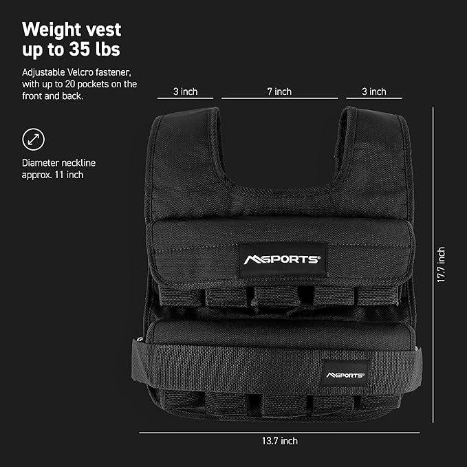 Weighted Vest Premium for Women & Men – Adjustable 11–65 lb, Running Vest, Walking Weight Vest, Tactical Style Training Vest for CrossFit, Strength, Cardio & Home Workouts