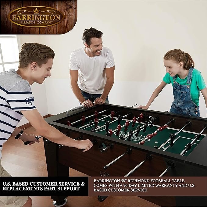 Barrington Foosball Multiple Styles Soccer Foosball Tables, Durable & Stylish Designs with Tabletop Sports Soccer Balls, Perfect for Family Game Rooms