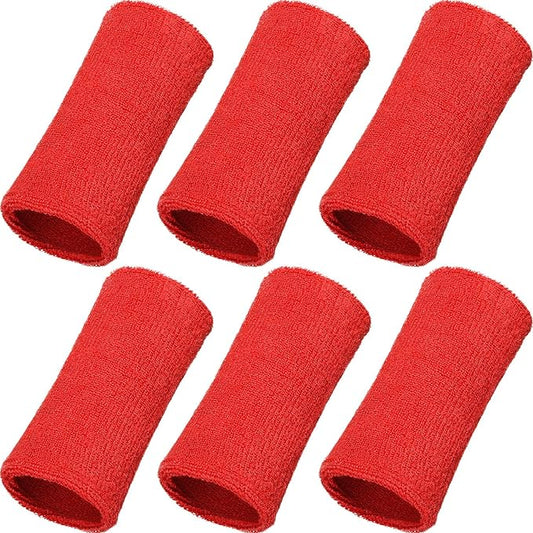 WILLBOND 6 Inch Wrist Sweat Bands for Men Women Tennis Elastic Athletic Long Sweatband Wrist Absorbent for Basketball Tennis Running Outdoor Activity