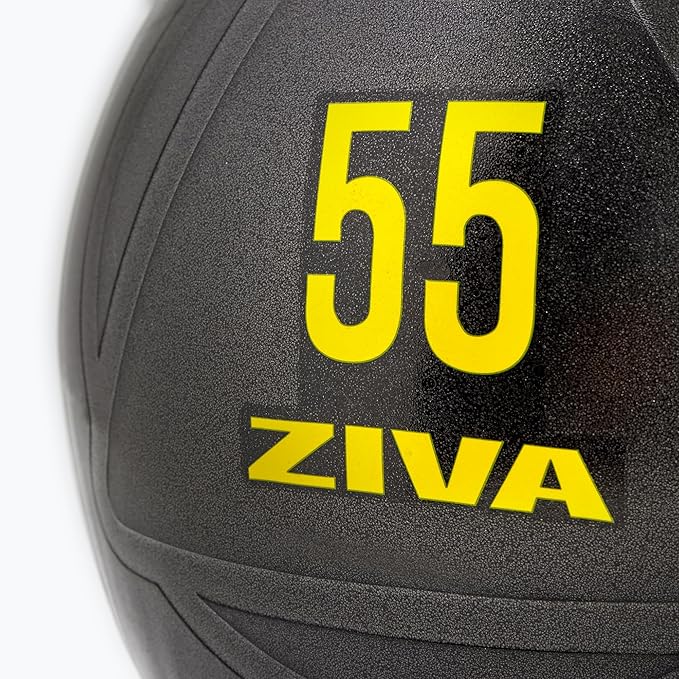 Ziva Anti Burst Core Fitness Exercise Ball - Professional Grade Slip Resistant Yoga Ball for Stability Balance - Includes Hand-Pump - Multiple Sizes Colors, 55-75cm