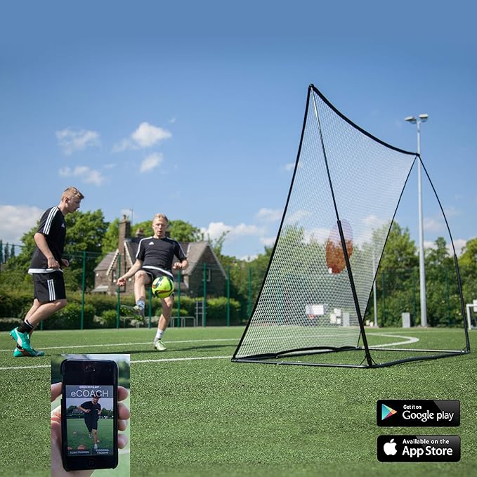 QUICKPLAY Spot Target Soccer Rebounder | Weather-Resistant Rebound Net with Carry Bag | Great for Passing, Receiving, and Trapping Practice | Ideal for Team or Solo Training