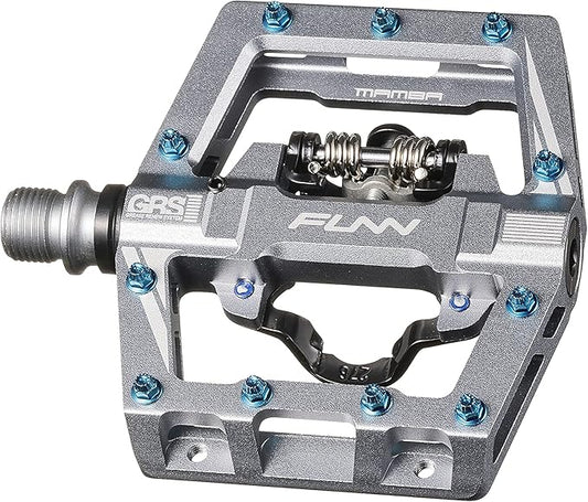 Funn Mamba S MTB Clipless Pedals, Single Sided Clip Mountain Bike Pedals, Compatible with SPD Cleats, 9/16-Inch CrMo Axle Bicycle Pedals for MTB/BMX/Gravel Cycling