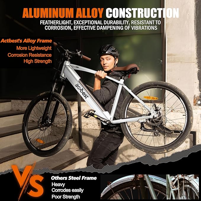 Core Electric Bike for Adults - Peak 1000W/1200W Brushless Motor Ebike, 468&500Wh Removable Built in Battery 26&27.5X2.1 Tire Step Over Bicycle with 7 Speed, Commute E Bikes