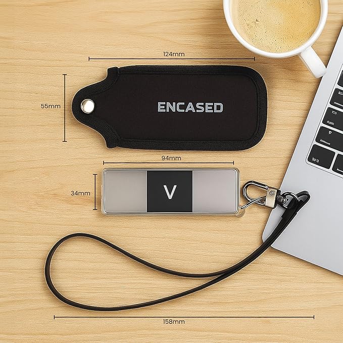 Carrying Case and Pouch for KardiaMobile 6L EKG Monitor, (Protective) Clear Case with Neoprene Cover and Wrist Strap