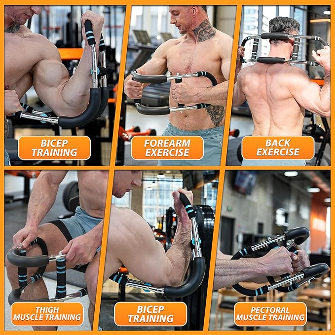 Twister Arm Trainer & Training Poster for Men & Women, Detachable Power Twister Home Fitness Equipment for Enhancing Upper Body Muscle – Portable Home Gym, Workout Equipment for Men & Women