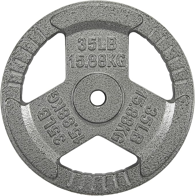 Cast Iron Gym Weight Plates | 1" and 2" Olympic Bumper Plates for Weightlifting, CrossFit, Deadlift, and Squat