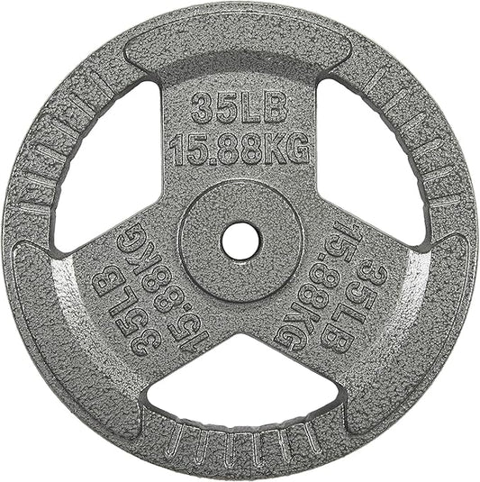 Cast Iron Gym Weight Plates | 1" and 2" Olympic Bumper Plates for Weightlifting, CrossFit, Deadlift, and Squat