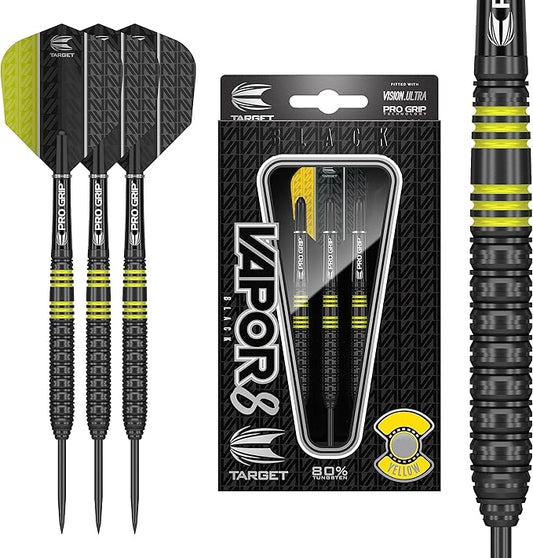 Target Darts Vapor8 Black Steel Tip Darts