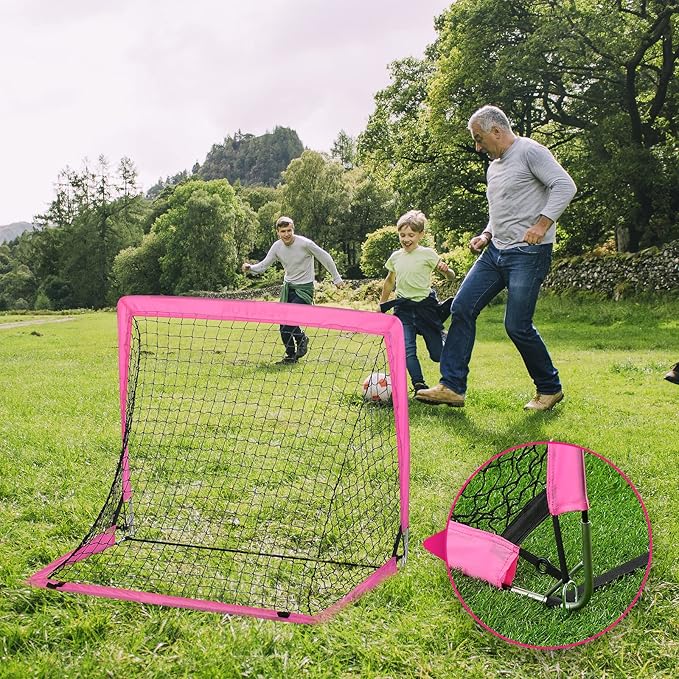 Soccer Goal with Carry Bag, 10/9MM Strengthen Pole, Arched Design, Kids Soccer Goals for Backyard Set 5x 3.1/3.6x2.7/2.9x2.4ft Portable Pop Up Soccer Nets for Toddler, Adults, Youth Games, Play, Gifts