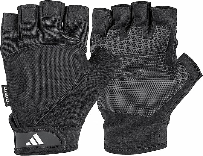 adidas Aeroready Performance Weightlifting Gloves, Fingerless Workout Gloves
