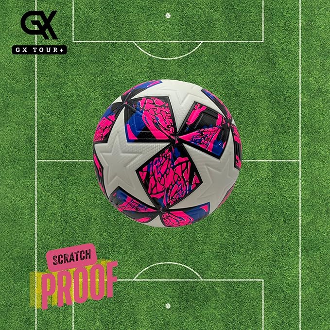 Soccer Ball Size 4. GX Soccer Champions Soccer Ball. Professional Grade PU Durable Material.
