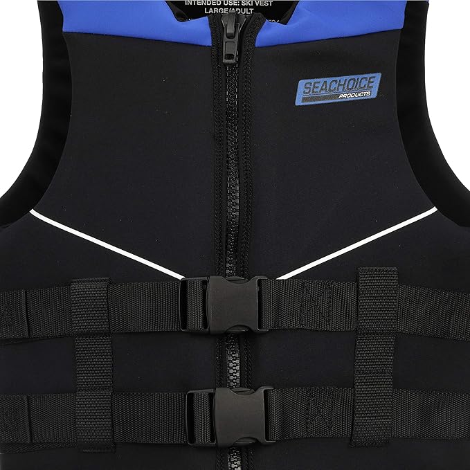Seachoice Neoprene Multi-Sport Vest, Blue/Black, Youth Size, Fits 25-29 in. Chest, Coast Guard Type III