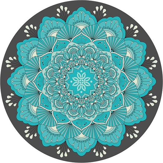 Pilates Mat Round Oversize Yoga Mat Suede Rubber Non-Slip Dia 140cm Exercise Mat Meditation Mat Workout Mat for Home Outdoor