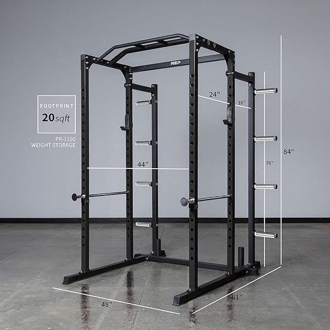 REP Fitness PR-1100 Power Rack - 700 lbs Rated Lifting Cage for Weight Training