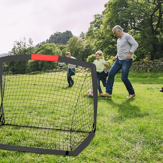 Soccer Goal with Carry Bag, 10/9MM Strengthen Pole, Arched Design, Kids Soccer Goals for Backyard Set 5x 3.1/3.6x2.7/2.9x2.4ft Portable Pop Up Soccer Nets for Toddler, Adults, Youth Games, Play, Gifts