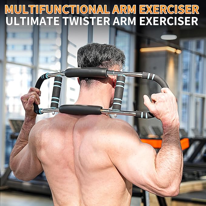 Twister Arm Trainer & Training Poster for Men & Women, Detachable Power Twister Home Fitness Equipment for Enhancing Upper Body Muscle – Portable Home Gym, Workout Equipment for Men & Women