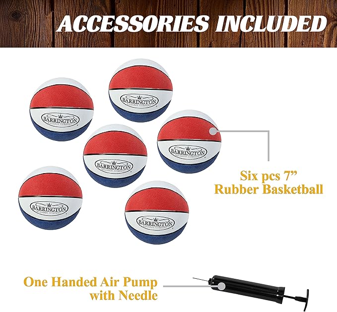 Barrington Urban Arcade Basketball Game Indoor Dual Shot, 6 Balls Included, Pop Off with The Perfect Indoor Electronic Basketball Game