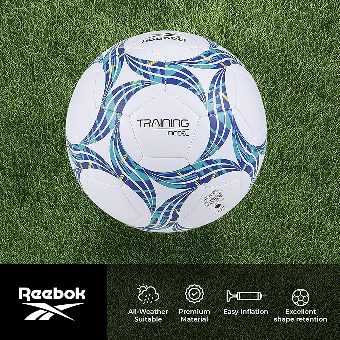 Reebok - Premium Soccer Ball, Advanced Build for Control & Durability, Size 5