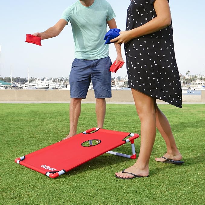 GoSports Portable Cornhole Game Sets – Premium Outdoor Lawn or Beach Toss Game for Kids and Adults