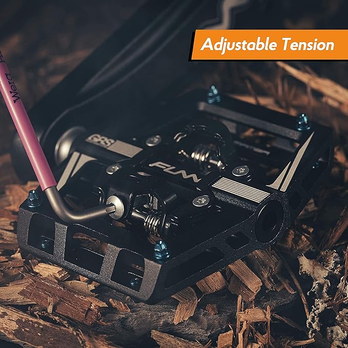 Funn Mamba S MTB Clipless Pedals, Single Sided Clip Mountain Bike Pedals, Compatible with SPD Cleats, 9/16-Inch CrMo Axle Bicycle Pedals for MTB/BMX/Gravel Cycling