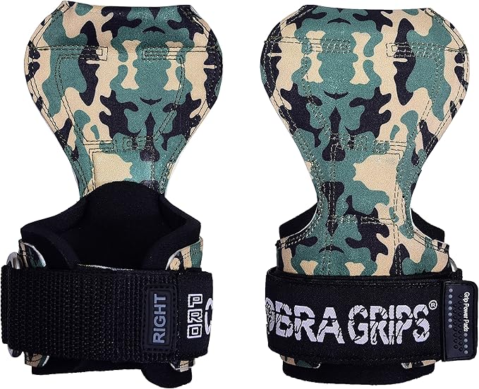 Cobra Grips PRO Weight Lifting Gloves Heavy Duty Straps Alternative Power Lifting Hooks for Deadlifts Adjustable Neoprene Padded Wrist Support Bodybuilding