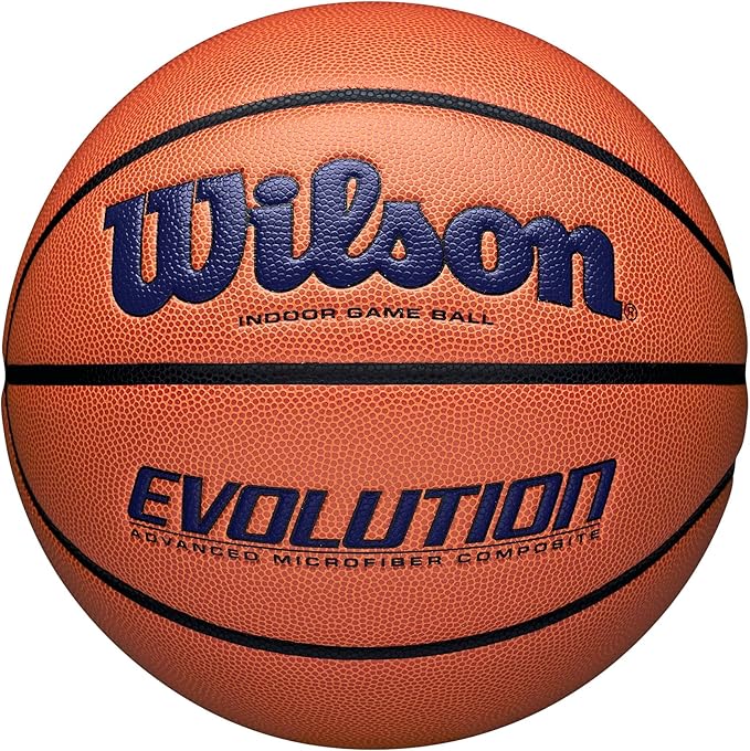 WILSON Evolution Indoor Game Basketballs - Size 5, Size 6 and Size 7