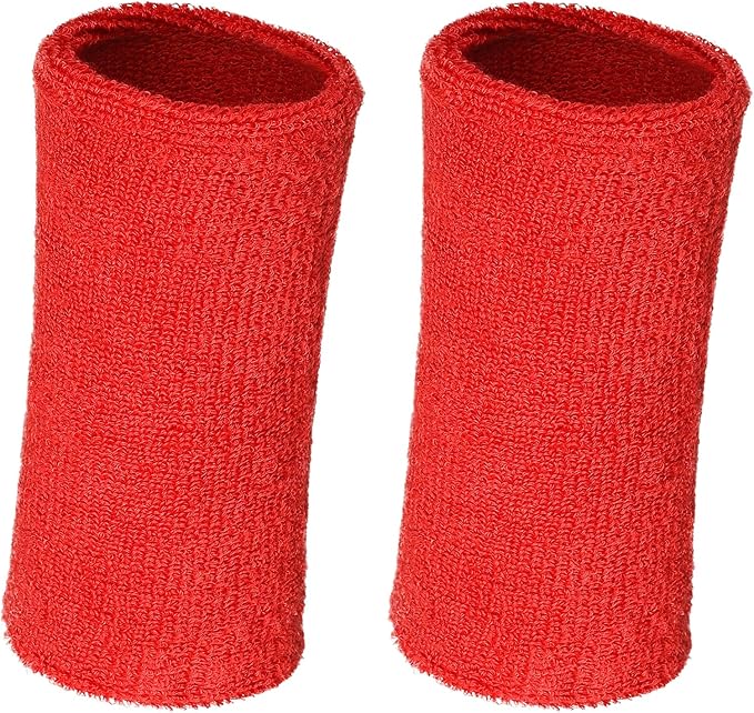 WILLBOND 6 Inch Wrist Sweat Bands for Men Women Tennis Elastic Athletic Long Sweatband Wrist Absorbent for Basketball Tennis Running Outdoor Activity