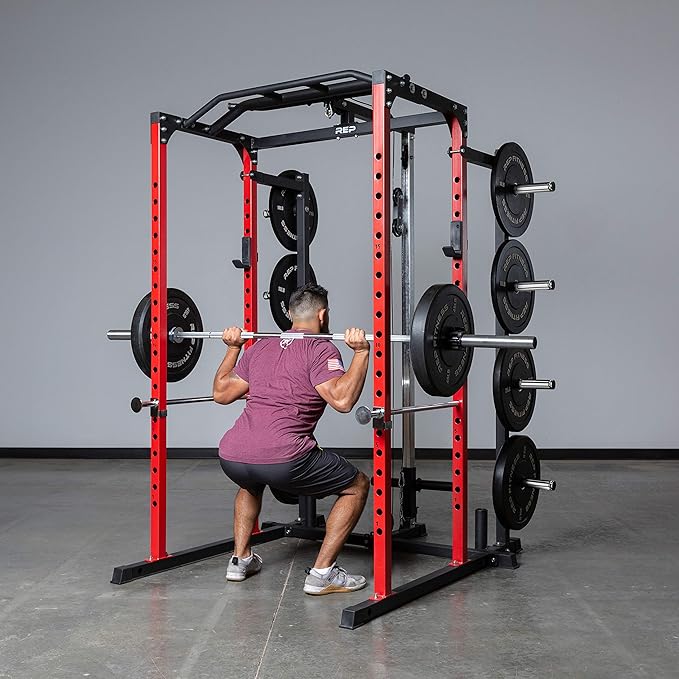 REP Fitness PR-1100 Power Rack - 700 lbs Rated Lifting Cage for Weight Training