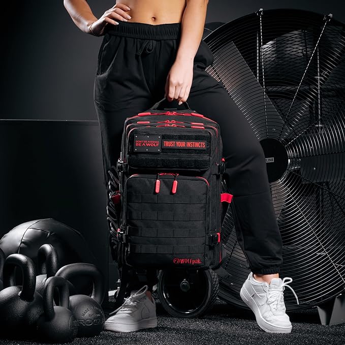 WOLFpak 45L Backpack (Red Wolf) Camping, Hiking, Gym Backpack