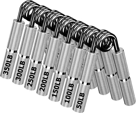 Black Metal Grip Strength Trainer,Hand Grips Kit (11Pack),No Slip Hand Extension Exerciser,Wrist Forearm Strengthener with Grip Tape for Strength Training,Exercise