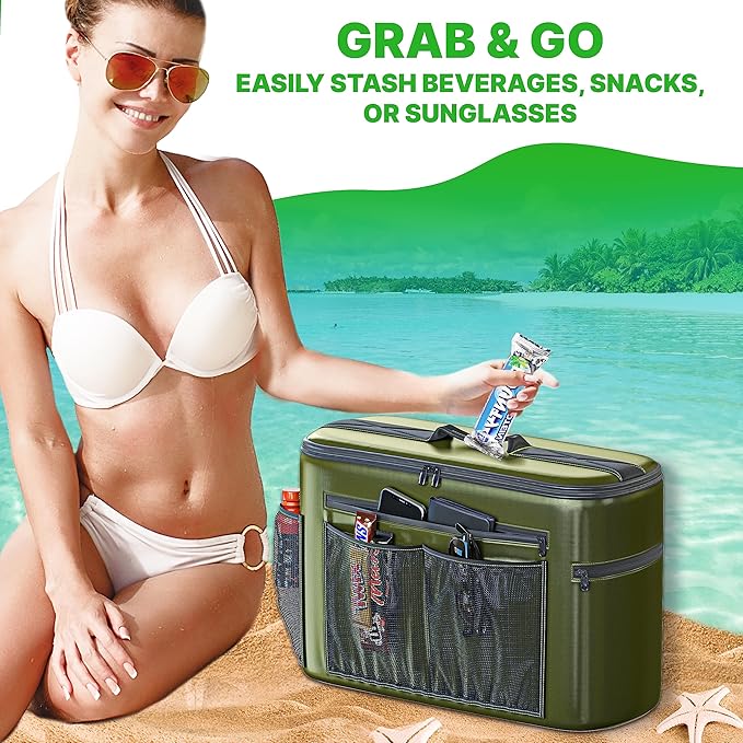 Skywin Kayak Cooler Behind Seat, Waterproof Cooler for Kayaking, Compatible with Lawn Chair Style Seats, Stores Drinks and Keeps Them Cool All Day