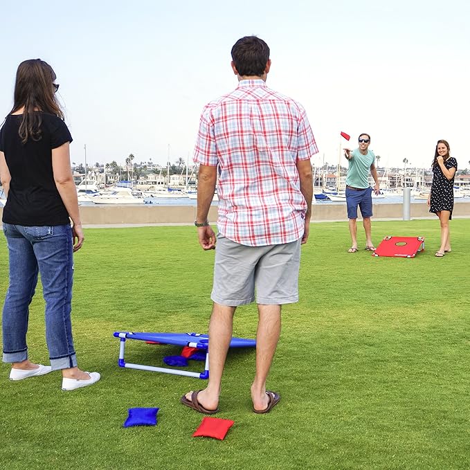 GoSports Portable Cornhole Game Sets – Premium Outdoor Lawn or Beach Toss Game for Kids and Adults