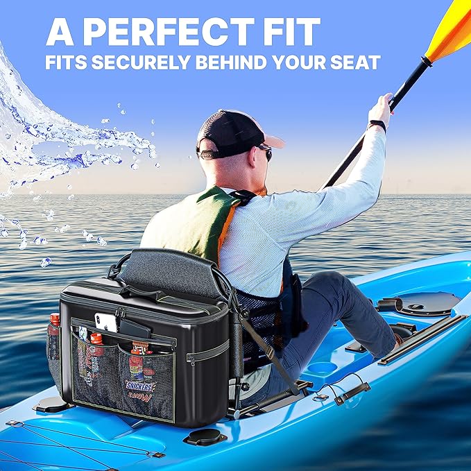 Skywin Kayak Cooler Behind Seat, Waterproof Cooler for Kayaking, Compatible with Lawn Chair Style Seats, Stores Drinks and Keeps Them Cool All Day
