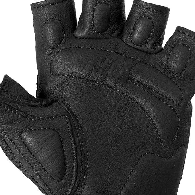 Superset Leather Workout Gloves for Weight-Lifting (Padded) Perfect for Gym Training (Breathable) Black /Size : 7 Mens XS Womens M