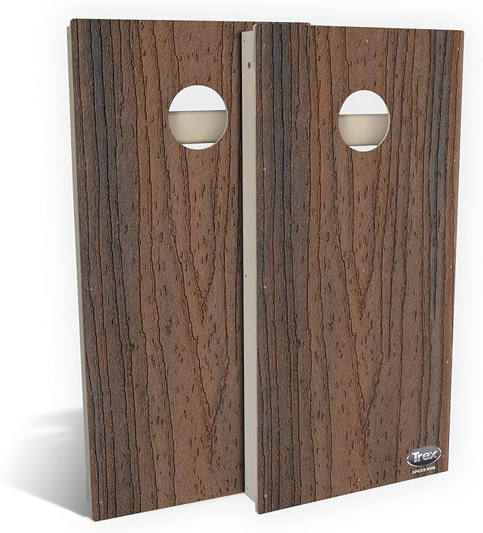 Slick Woody's Professional-Grade TREX Cornhole Boards - 4'x2' All Weather Regulation Corn Hole Toss Game with 8 Resin Filled Bags