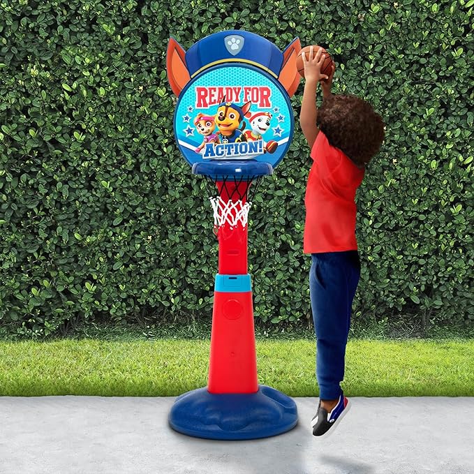 PAW Patrol Plastic Basketball Set by Delta Children – Includes Basketball Hoop, 1 Basketball and Ball Pump
