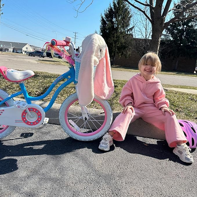 RoyalBaby Girls Bike EZ Bike Stargirl Training Free Balance to Pedal Easy Learning Bicycle, 12-20 Inch for Toddlers & Big Kids.