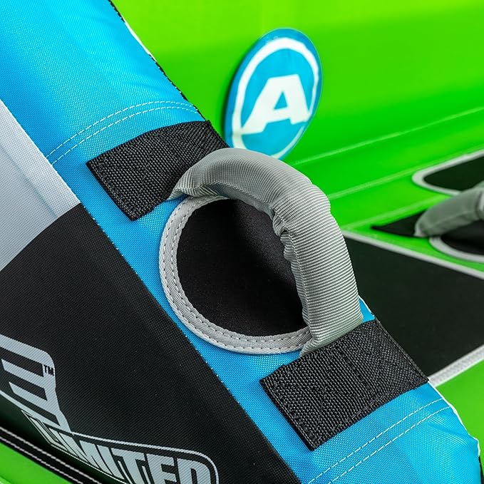 Airhead Mable Inflatable Towable Tube, 1-4 Rider Models, Dual Tow Points, Full Nylon Cover, EVA Foam Pads, Patented Speed Valve, Boat Tubes and Towables