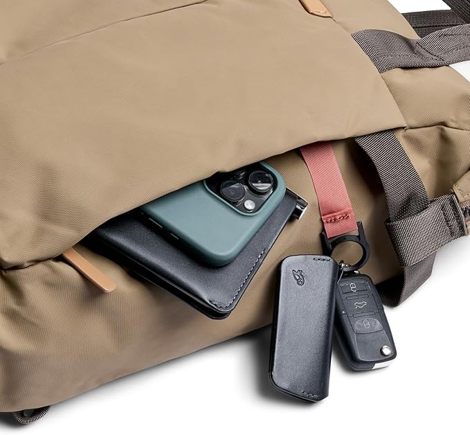 Bellroy Tokyo Totepack, water-resistant woven convertible backpack and tote bag - Khaki