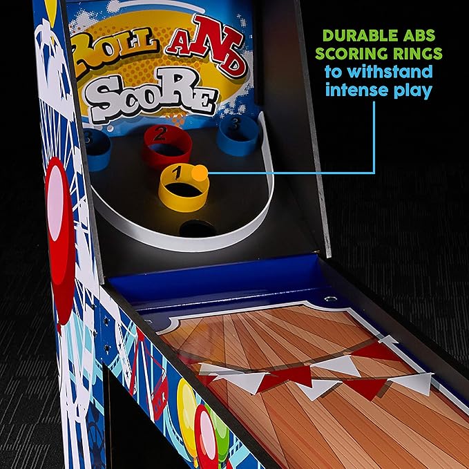 MD Sports Roll & Score Arcade Game, 87" Durable Electronic Scoring with Sound Effects and Game Balls, Perfect for Family Game Rooms