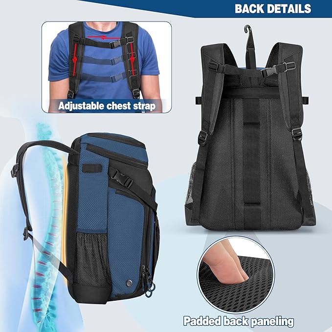 Baseball Bag for Adult and Youth, Baseball Backpack Softball Bag with Helmet Holder, Shoe Compartment and Fence Hook