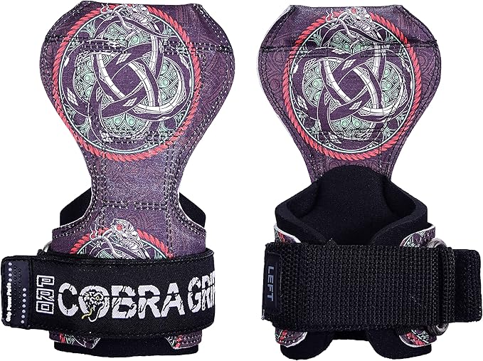 Cobra Grips PRO Weight Lifting Gloves Heavy Duty Straps Alternative Power Lifting Hooks for Deadlifts Adjustable Neoprene Padded Wrist Support Bodybuilding