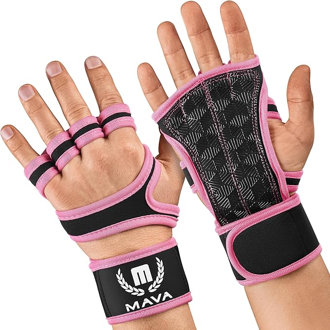Mava Sports Weight Lifting Gloves with Wrist Support, Work Out Gloves, Gym Gloves - Great for Cross Training, Pull Ups, Calisthenics and Gym, Workout Gloves for Men & Women