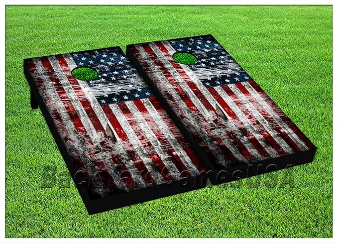American Flag Series - Premium Cornhole Boards - Includes 2 Regulation Size 4' x 2' Cornhole Boards, and a Set of 8 Double Stitched Cornhole Bags