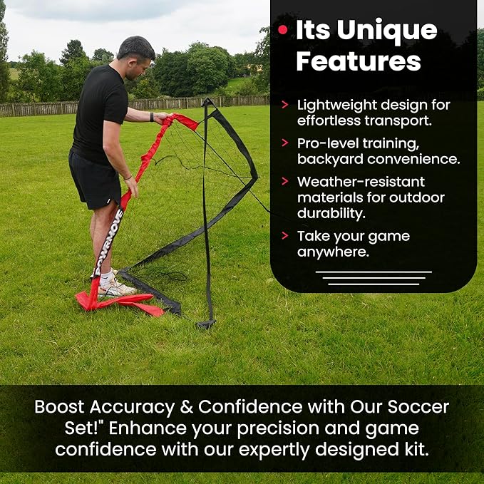 Soccer Goal for Backyard-Portable Goal Net, Toddler Soccer Goal, Soccer Goal 6FT x 4FT Soccer Net, Indoor Soccer Goal, Durable Soccer Goal Net, Sports Net for Kids & Adults