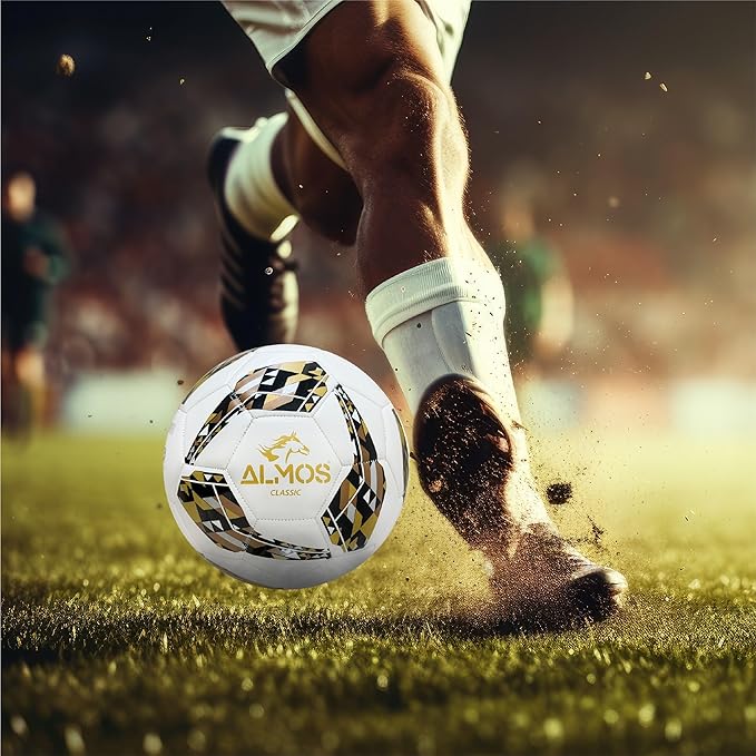 Almos Classic 32 Soccer Ball – for Club Match, Training, Match Performance, Indoor & Outdoor Soccer, Suitable for Grass & Astro | 32 Panel | for Youth & Adult Soccer Players |