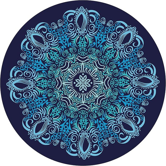 Pilates Mat Round Oversize Yoga Mat Suede Rubber Non-Slip Dia 140cm Exercise Mat Meditation Mat Workout Mat for Home Outdoor